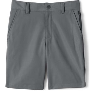LandsEnd Boys Active Chino Uniform Shorts Grey Size 16